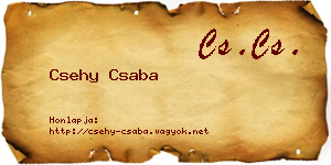 Csehy Csaba névjegykártya